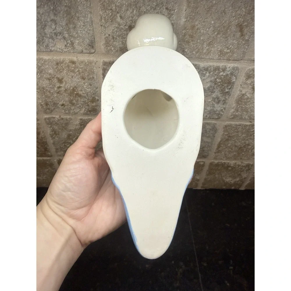 Vintage White Ceramic Duck Head Yellow Beak Towel Holder Wall Mount Hanger‎